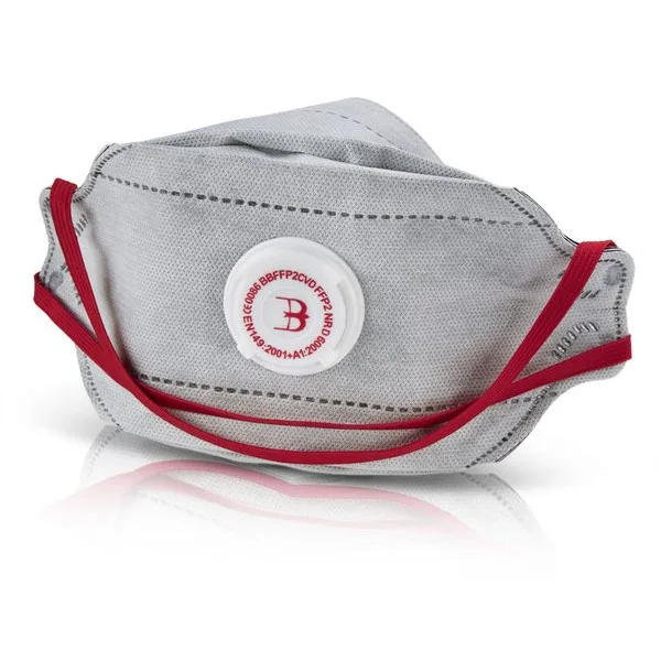 Premium Charcoal Fold Flat P2 Vented Mask