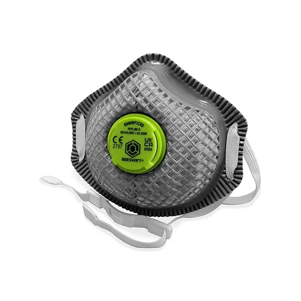 Charcoal P2 Vented Mesh Cup Mask
