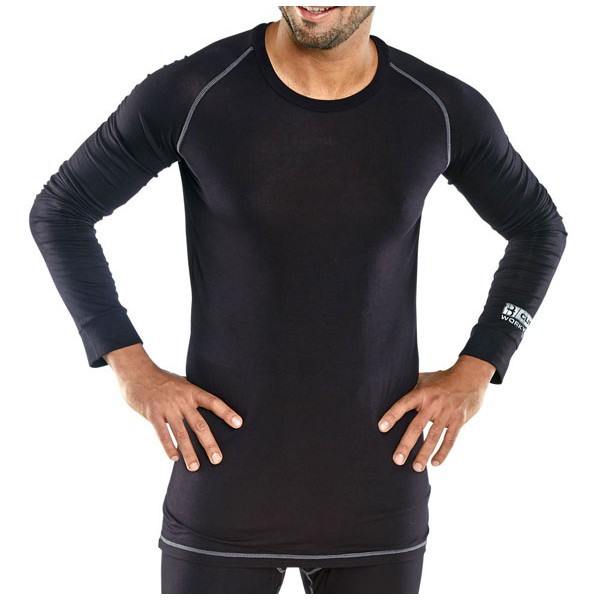 Base Layer Long Sleeve Vest — BLACK