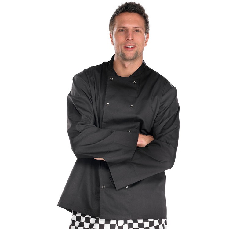 Chefs Jacket Long Sleeve — BLACK