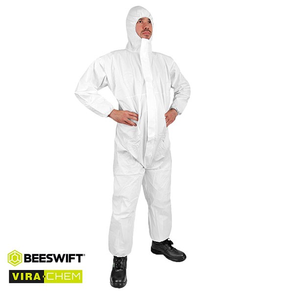 Beeswift Vira-Chem Disposable Laminated Coverall Type 5/6 White Xxl