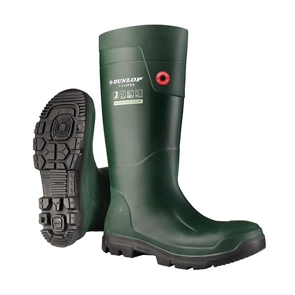 Dunlop Purofort Fieldpro Wellington — GREEN
