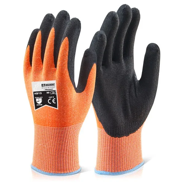 Beeswift Kutstop Micro Foam Nitrile Amber Cut Level 3 Gloves