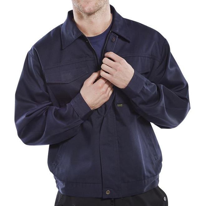 Heavyweight Drivers Jacket — NAVY BLUE
