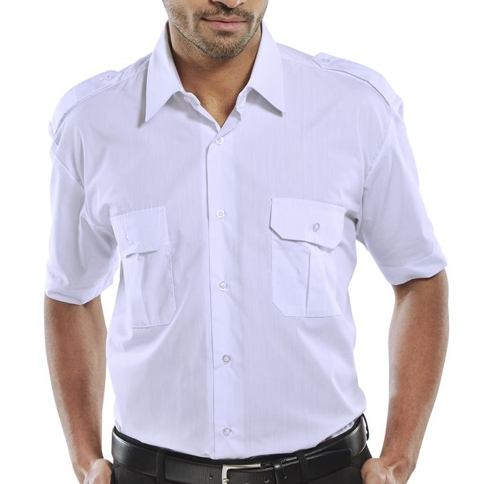 Pilot Shirt Short Sleeve — WHITE