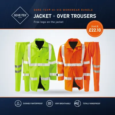 GORE-TEX® Hi-Vis Workwear Bundle – Jacket & Over Trousers