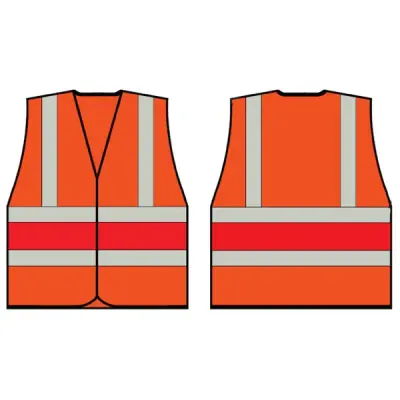 Beeswift Orange Wceng Vest With Red Band