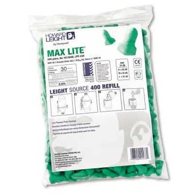 Howard Leight Honeywell Max Lite LS400 Refill - 200 Pairs 1013048