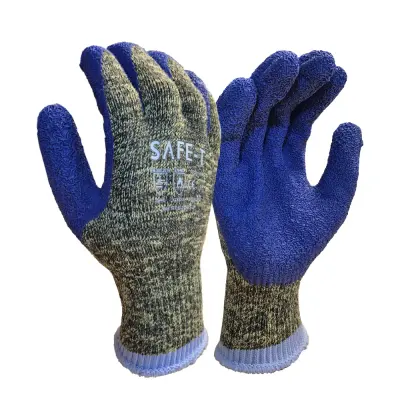 Camouflage Cut F Anti-Cut Gloves with Crinkle Latex Palm - Case of 60 Pairs