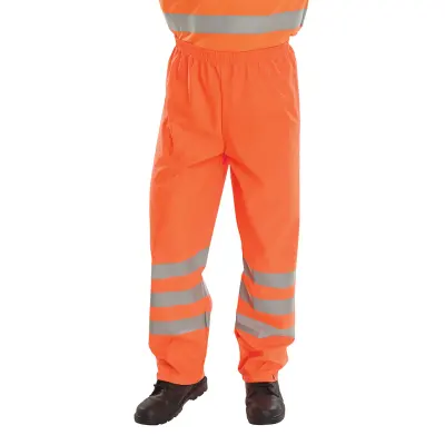 Beeswift Hi-Vis PU Overtrousers