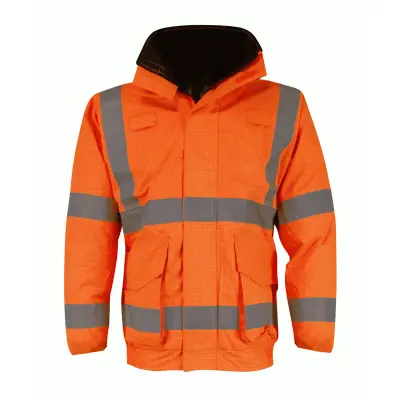 Geyser: Hydra Matrix Bomber Jacket Orange