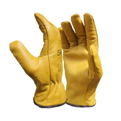 Fleece Lined Leather Drivers Gloves - Case of 100 Pairs