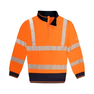Schooner: HI-VIS Two-Tone 1/4 Zip Sweatshirt
