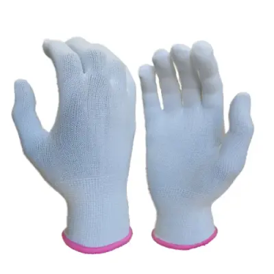 13 Gauge White Seamless Polyester Liner Gloves - Case of 500 Pairs