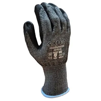 Cut D PU Palm Coated Gloves - Grey - Case of 120 Pairs