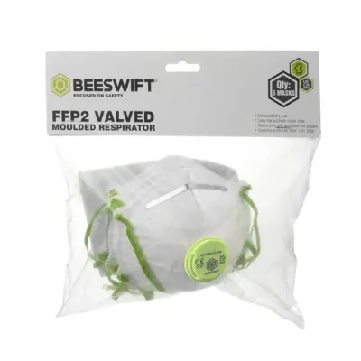 Beeswift FFP2V MOULDED VALVED RESPIRATOR 5 PACK