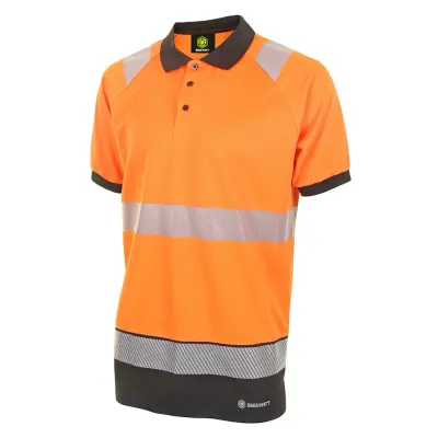 Beeswift Deltic Hi-Vis Two Tone Short Sleeve Polo Shirt