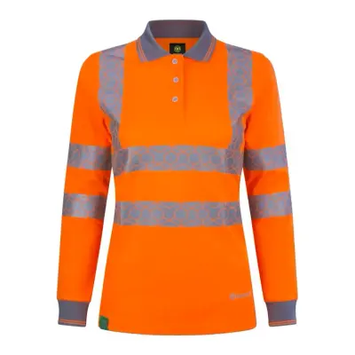 Beeswift Ewear Recyclable Womens Hi Vis L/S Polo Shirt