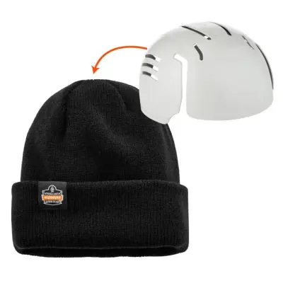 Rib Knit Hat Including Bump Cap Insert