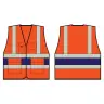 Beeswift Orange Executive Vest With Navy Blue Band