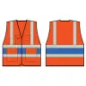 Beeswift Orange Executive Vest With Royal Blue Band